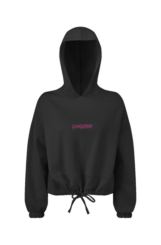 Ladies' Cropped Oversize Hooded Sweatshirt